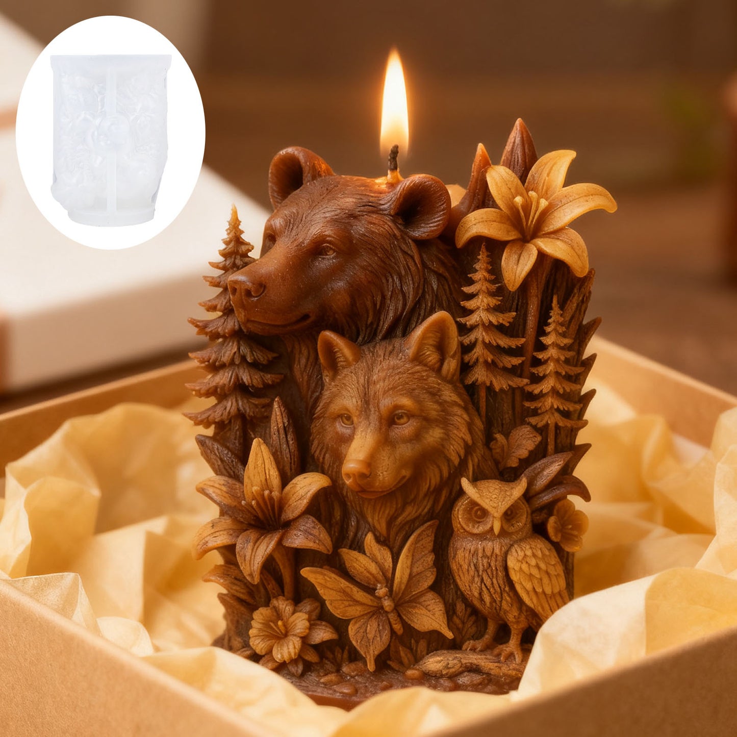 Little Bear Silicone Candle Mold