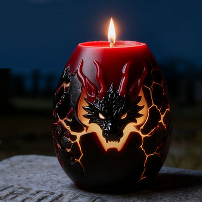 3D Dragon Egg Silicone Candle Mold with Relief Carving