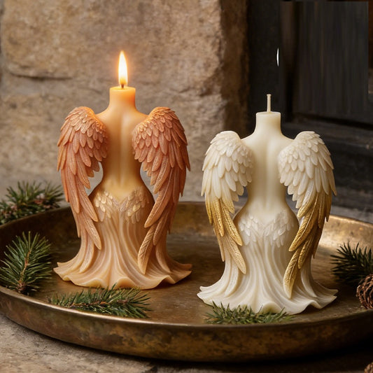 3D Relief Fallen Angel Winged Skull Silicone Mold