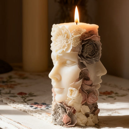 Abstract Face Sculpture Silicone Mold for DIY Candles