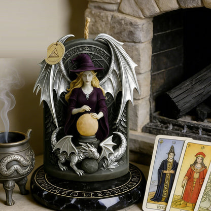 3D Relief Witch Scented Candle Silicone Mold