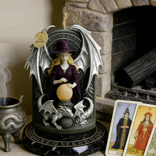 3D Relief Witch Scented Candle Silicone Mold