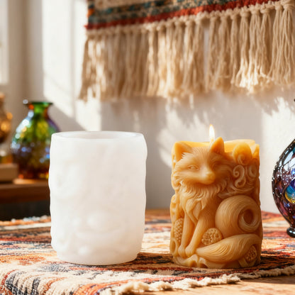 3D Relief Fox Scented Candle Silicone Mold