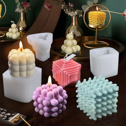 Bubble Cube Scented Candle Silicone Mold