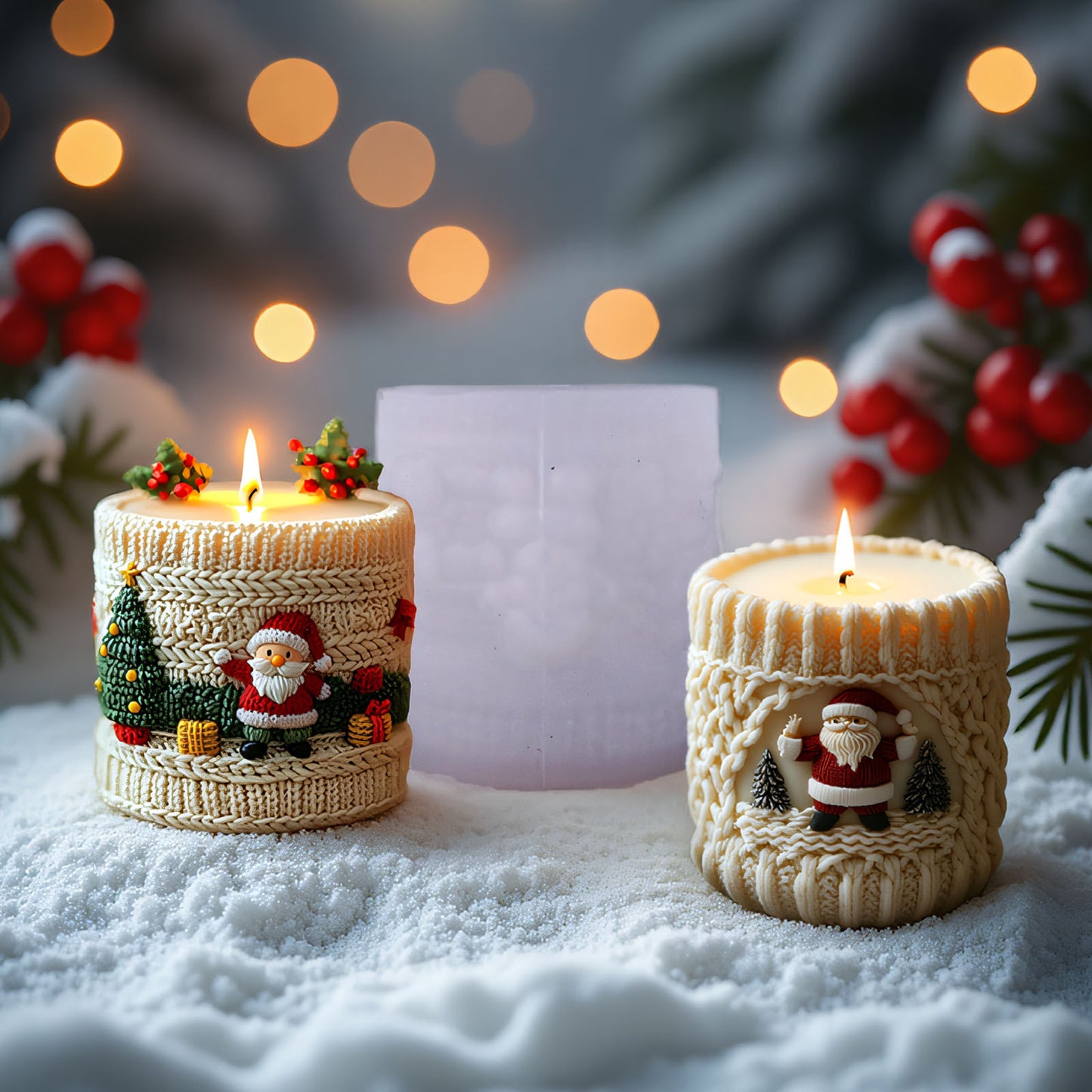 Santa Claus Scented Candle Silicone Mold