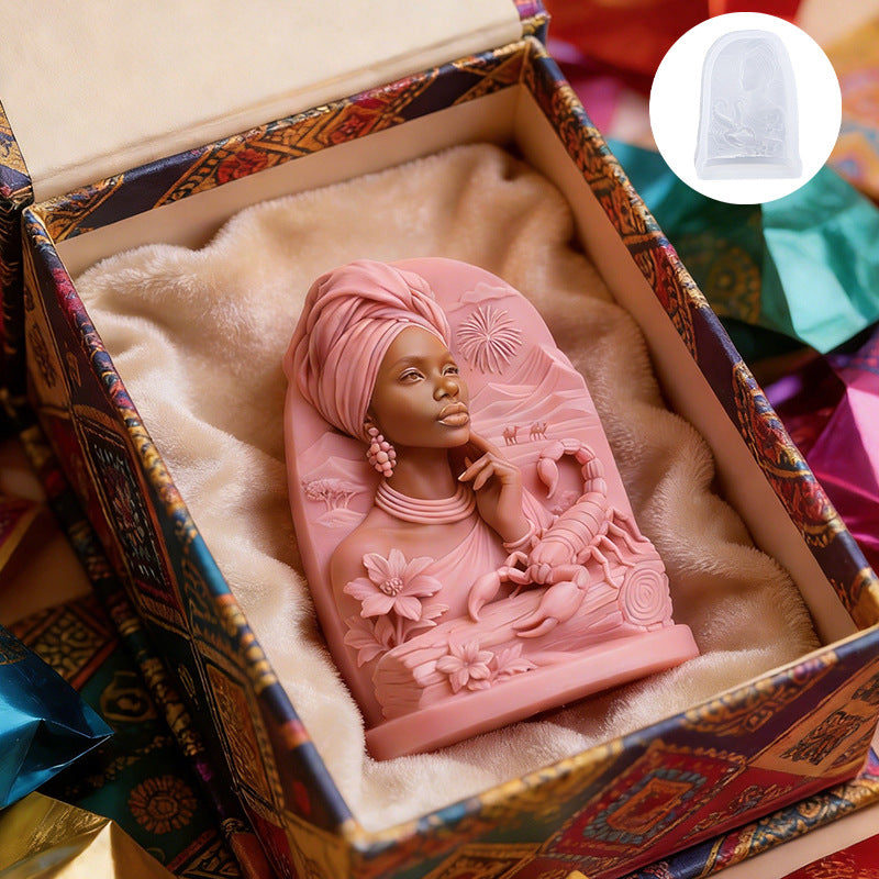 3D Desert Queen Silicone Candle Mold