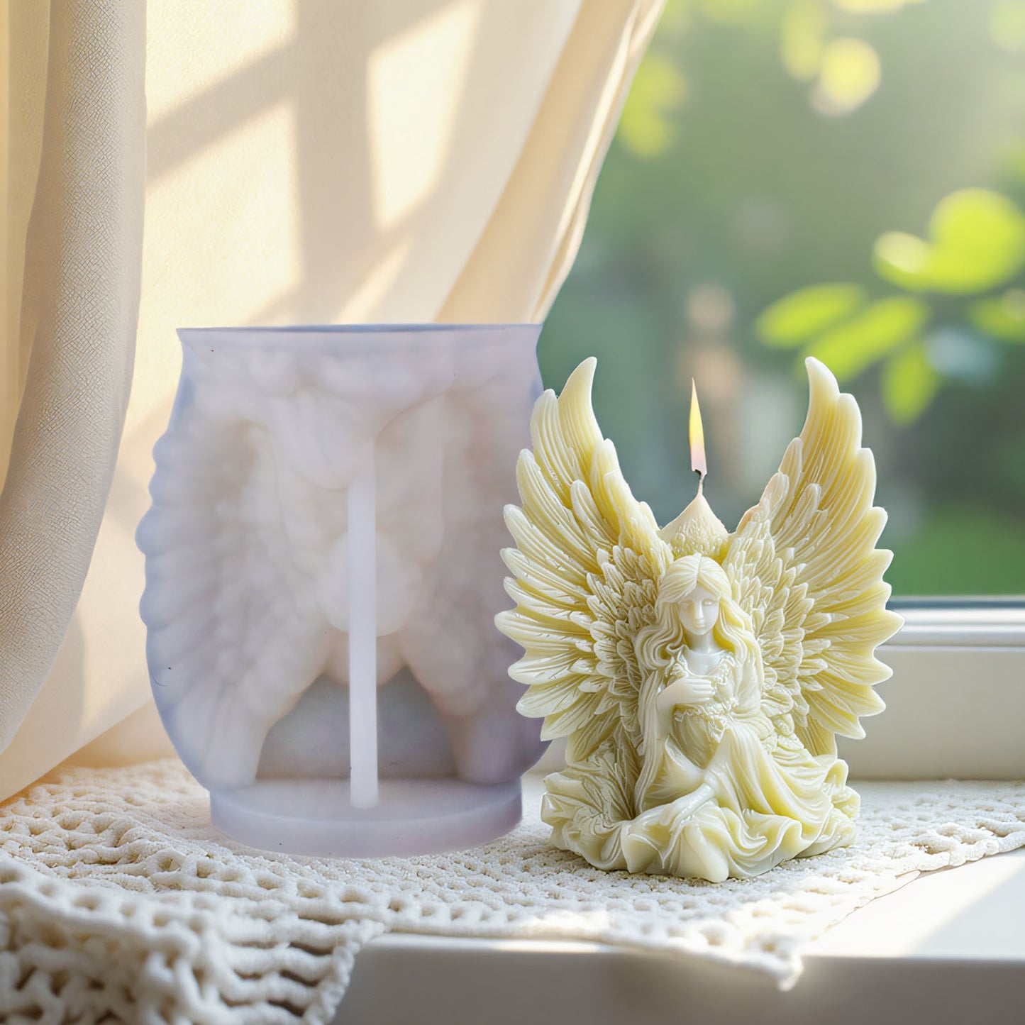 3D Angel Wings Silicone Scented Candle Mold