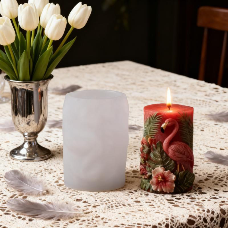 3D Relief Flamingo Scented Candle Silicone Mold