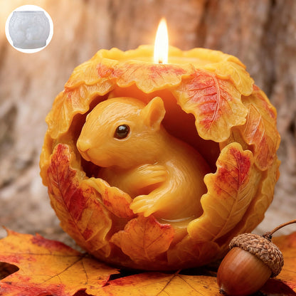 3D Relief Squirrel Scented Candle Silicone Mold