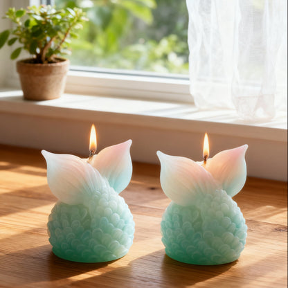 Ocean Mermaid Tail Silicone Mold for DIY Candles