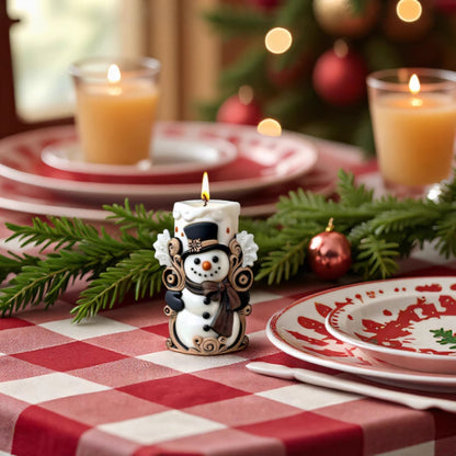 3D Winter Snowman Silicone Candle Mold
