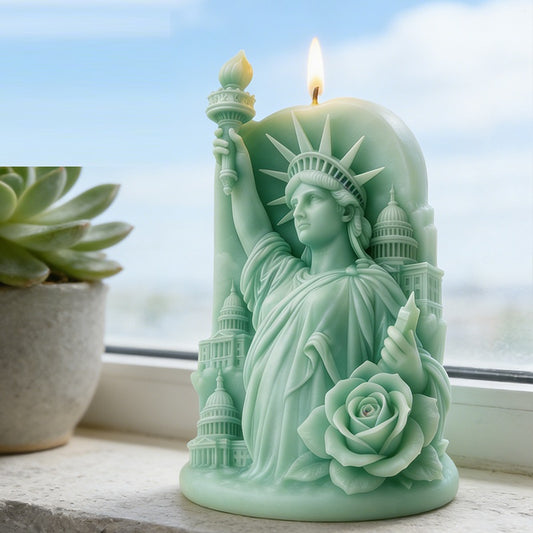 3D Relief Statue of Liberty Silicone Candle Mold