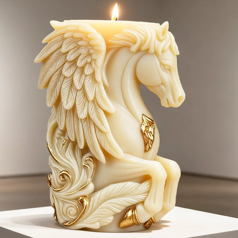 Golden-Winged Pegasus Candle Silicone Mold