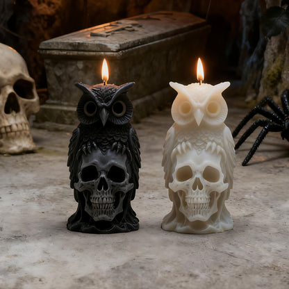 Halloween Owl Skull Silicone Candle Mold
