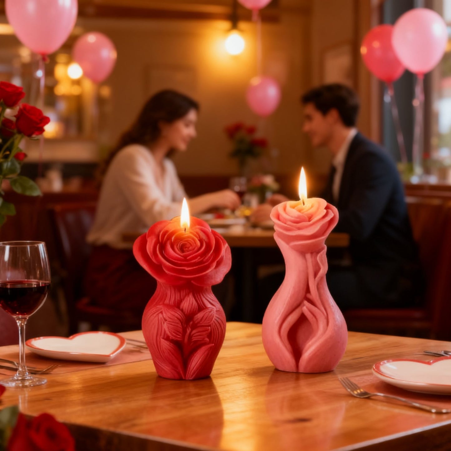 Valentine's Day 3D Rose Art Silicone Candle Mold
