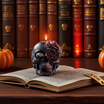 Gothic Skull & Serpentine Floral Silicone Mold