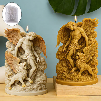 3D Winged Lion Angel Candle Silicone Mold