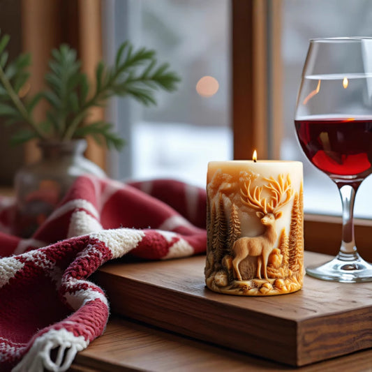 Forest Deer Scented Candle Silicone Mold