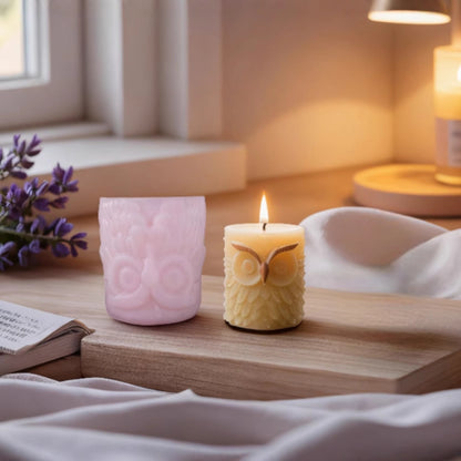3D Owl Silicone Candle Mold