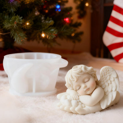 3D Praying Angel Baby Silicone Candle Mold