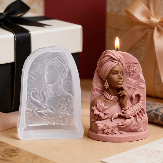 3D Desert Queen Silicone Candle Mold