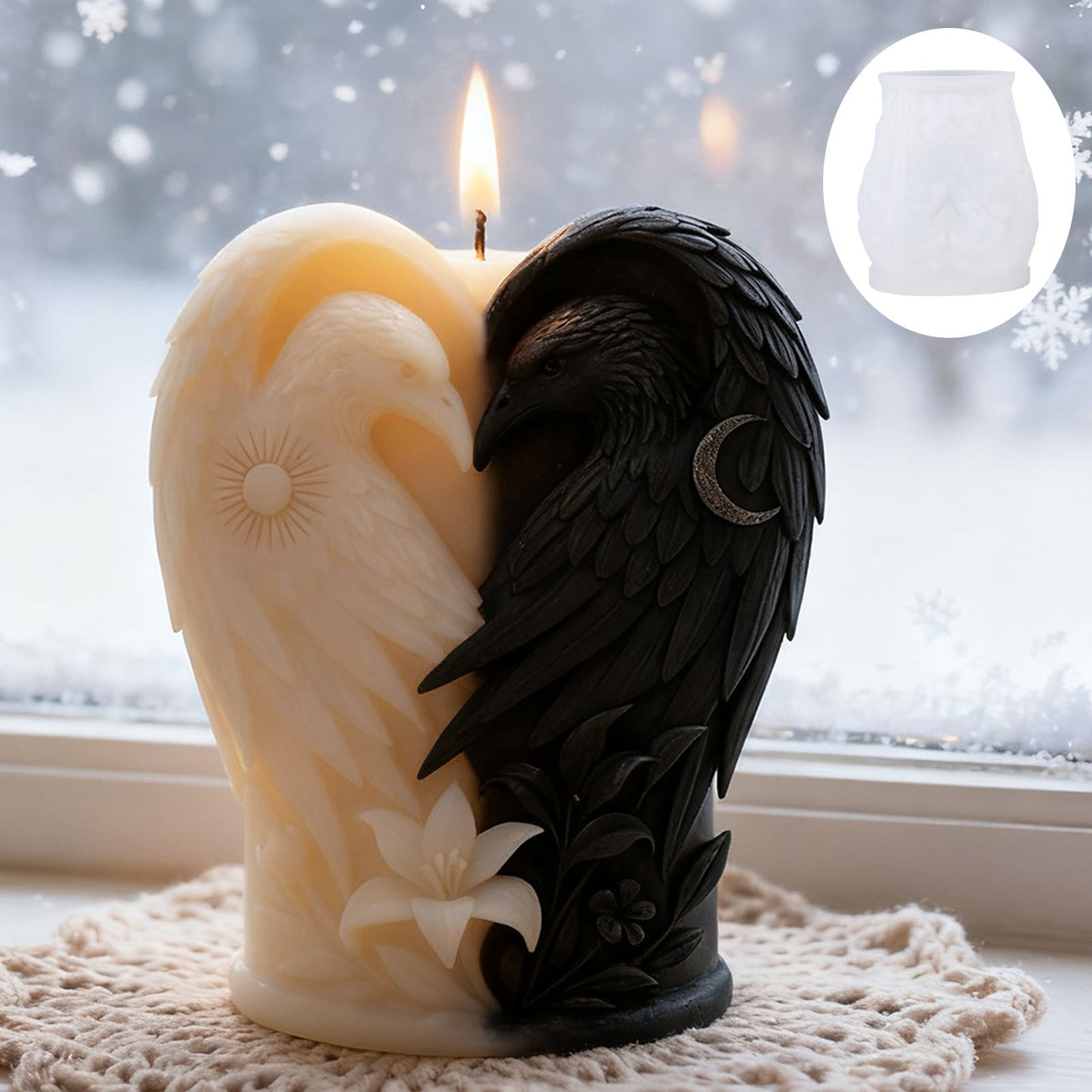 3D Relief Double Eagle Silicone Candle Mold