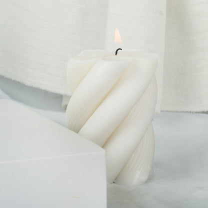 3D Spiral Pillar Silicone Candle Mold