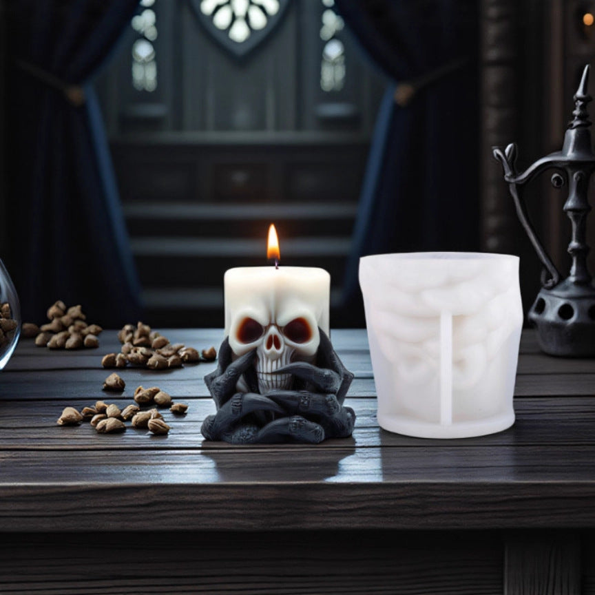 Skull and Ghost Claw Silicone Candle Mold