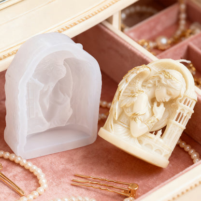 3D Angel Castle Silicone Candle Mold