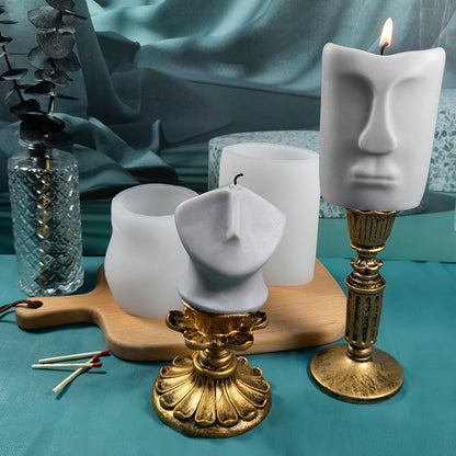 Minimalist Face Silicone Candle Mold