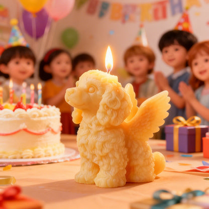 3D Cute Angel Puppy Silicone Candle Mold for Kids' Birthday Party
