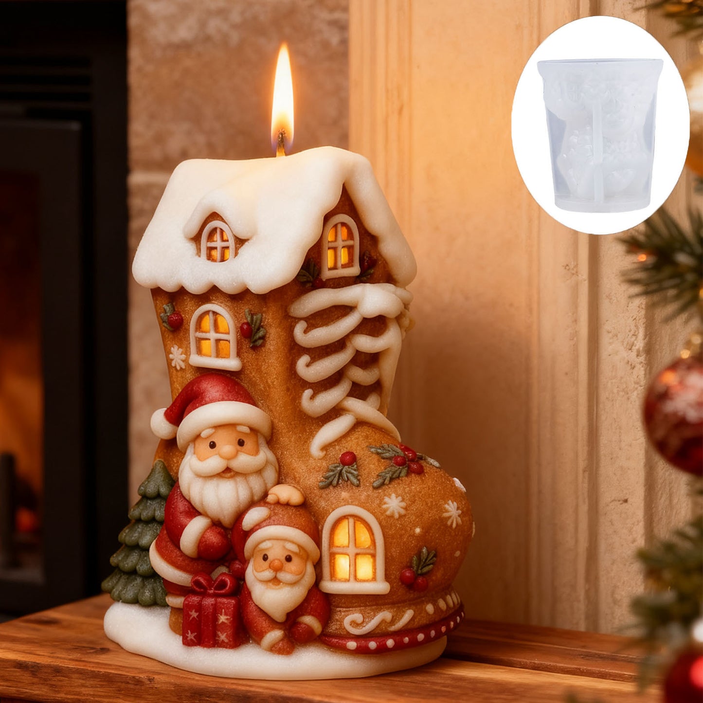Santa Claus Scented Candle Silicone Mold