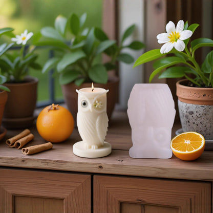 3D Owl Silicone Candle Mold
