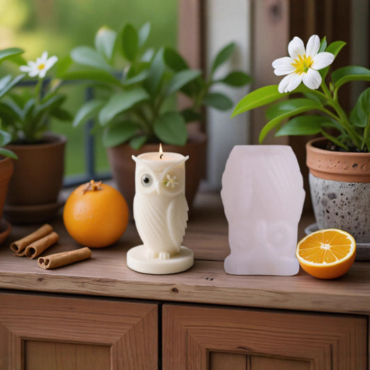 3D Owl Silicone Candle Mold