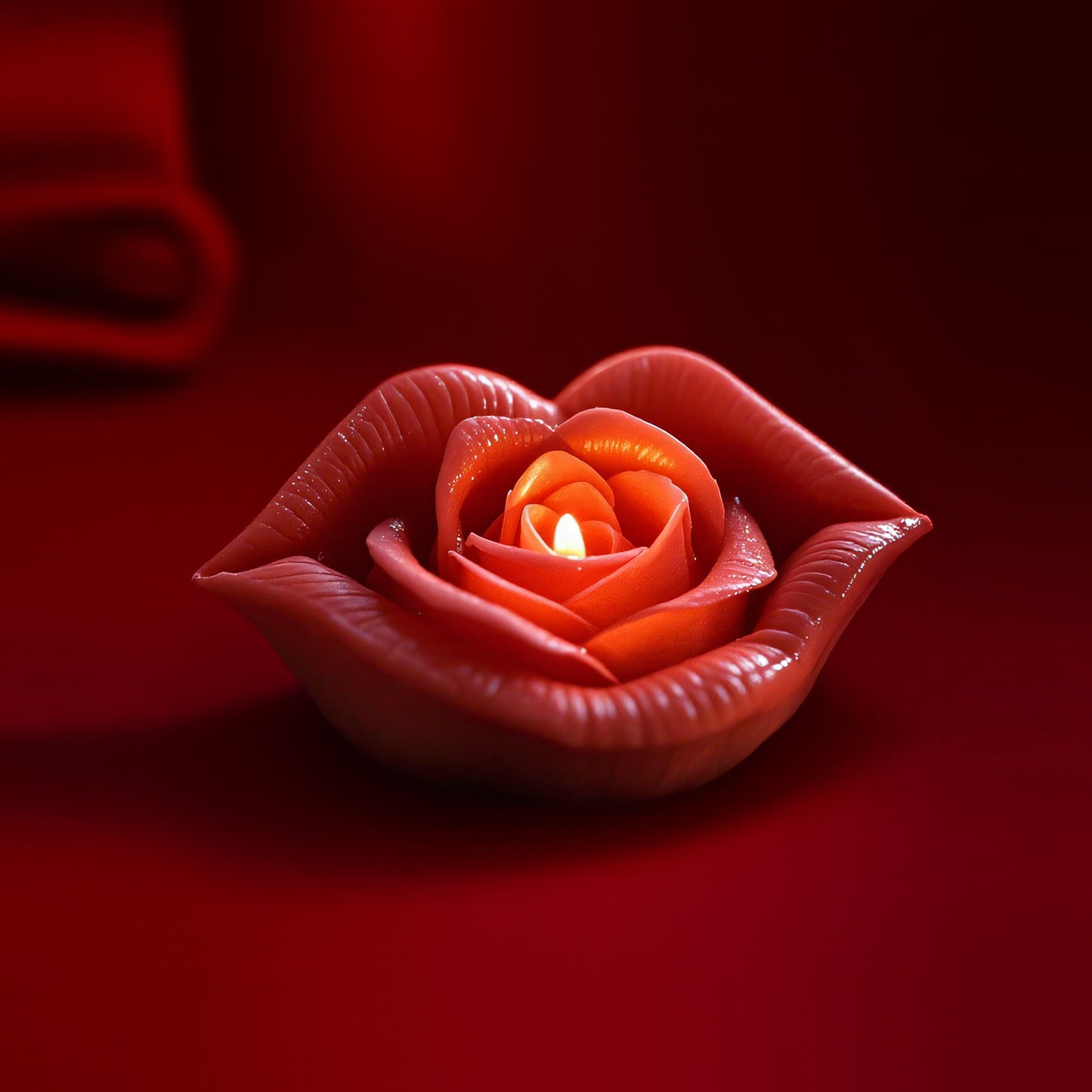 Rose Lips Scented Candle Silicone Mold