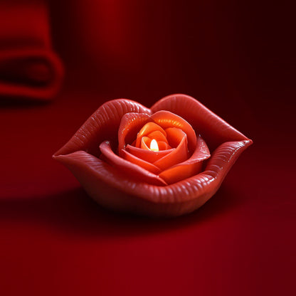 Rose Lips Scented Candle Silicone Mold