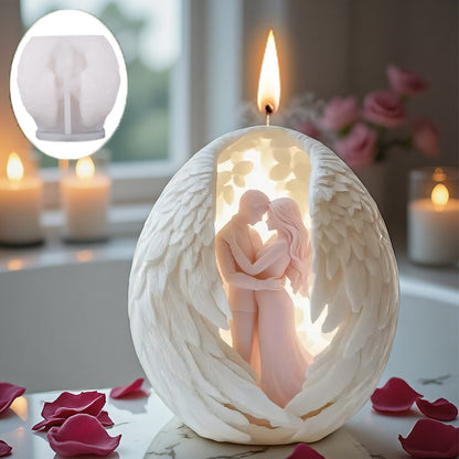 Romantic Lovers with Wings 3D Silicone Candle Mold