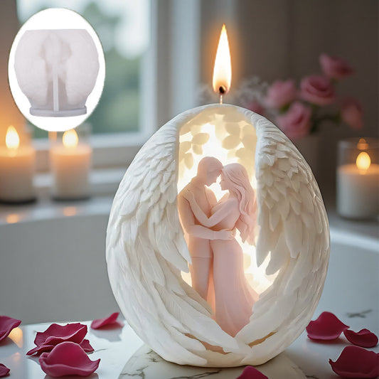 Romantic Lovers with Wings 3D Silicone Candle Mold