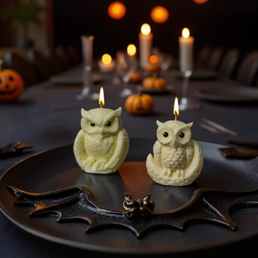 Halloween Owl Scented Candle Silicone Mold