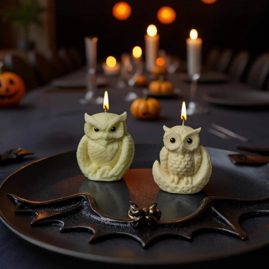 Halloween Owl Scented Candle Silicone Mold