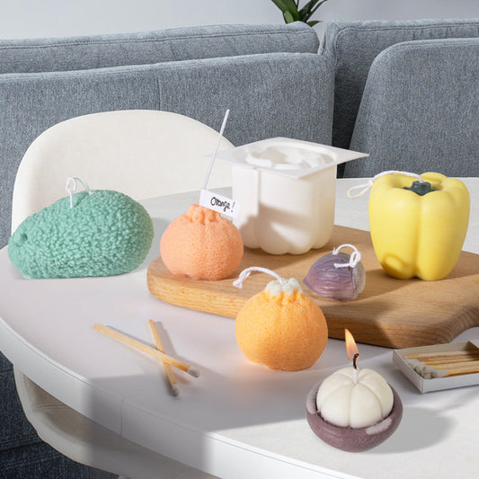 Realistic Fruit-Shaped Silicone Scented Candle Mold