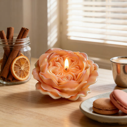3D Austin Rose Scented Candle Silicone Mold