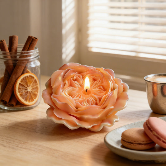 3D Austin Rose Scented Candle Silicone Mold