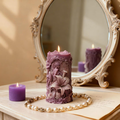 3D Floral Goddess Sculpture Silicone Candle Mold