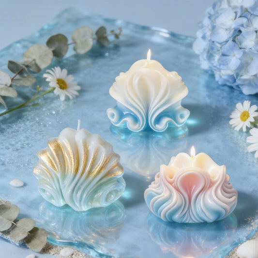 3D Realistic Seashell Candle Silicone Mold