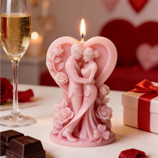3D Hugging Couple Silicone Candle Mold
