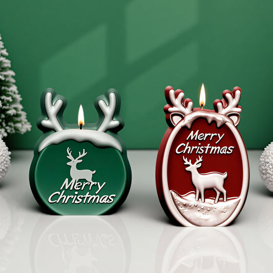 Christmas Reindeer Scented Candle Silicone Mold