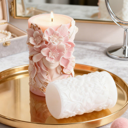 3D Floral Goddess Portrait Silicone Mold for Aroma Candles