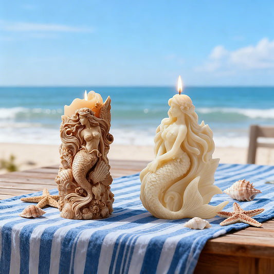 3D Oceanic Mermaid Silicone Candle Mold
