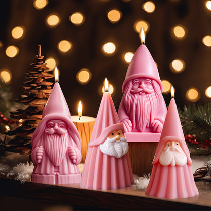 3D Santa Claus Silicone Scented Candle Mold